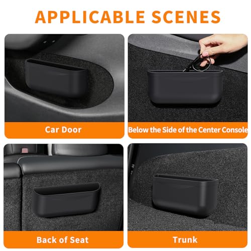 for Tesla Model Y 3 Sunglasses Holder Center Console Organizer Tray Storage Box Key Card Coin Holder Silicone Hook for Flocking Tesla Accessories - size: Center Console Organizers