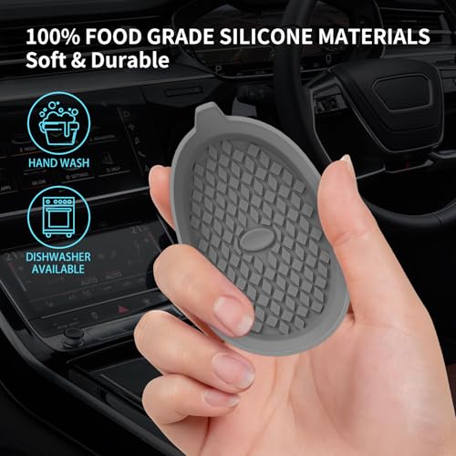 ME.FAN Car Cup Holder Coasters [4 Pack] Silicone Cups Mats, Automotive Universal Non-Slip Recessed Interior Accessories Dark Grey - color: 4pack-dark Grey