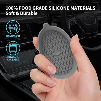 ME.FAN Car Cup Holder Coasters [4 Pack] Silicone Cups Mats, Automotive Universal Non-Slip Recessed Interior Accessories Dark Grey - color: 4pack-dark Grey
