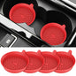 Car Cup Holder Coasters [4 Pack] Silicone Cups Mats, Automotive Universal Non-Slip Recessed Interior Accessories Red - color: 4 Pack-red