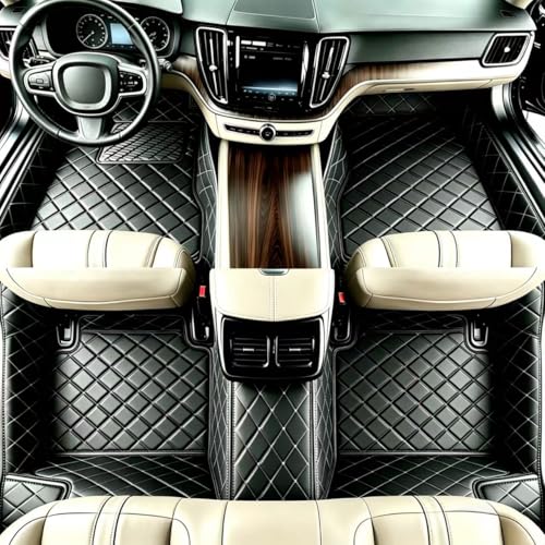 Personalized Floor Mats for Cars, Full Coverage Luxury Mats, Anti-Slip Set, Custom Fit for 99% of Sedan, Trucks, SUVs (Black) - color: Black T