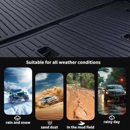 Cargo Mat with Backrest Protection for 2022-2026 Jeep Grand Cherokee,TPE All Weather Protection Cargo Liner with Velcro Rear Seats Backrest car Accessories-Black - size: 22-26丨Grand Cherokee cargo mat