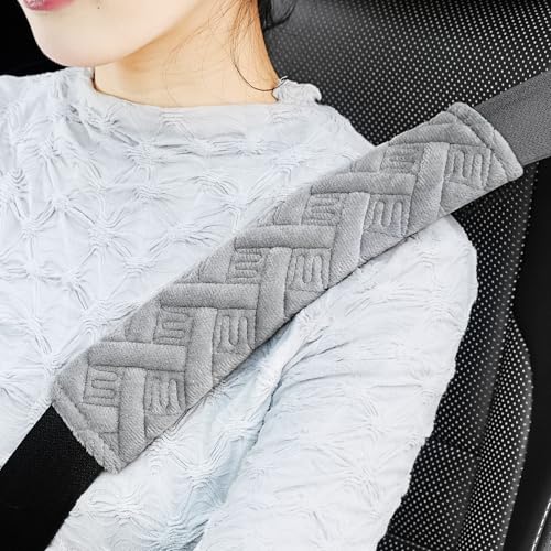 2-Pack Universal Car Seat Belt Pads Cover for A More Comfortable Driving, Seat Belt Shoulder Strap Covers Harness Pad for Car Interior Accessories(Grey) - color: grey