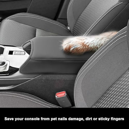 SXCY for 2025 2026 Mitsubishi Outlander Armrest Cover [Outlander Gas Only] for 2025 2026 Mitsubishi Outlander Accessories 2025 2026 Outlander Center Console Cover Middle Console Cover (Thin Cover) - color: 2025 2026 Outlander Thin Leather Cover