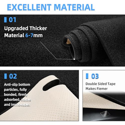 SKYLOTEC Dashboard Mats Dash Covers Pad Compatible with VW Volkswagen Taos S SE SEL 2022 2023 2024 Dash Carpet Protector - size: 2022-2024 Taos S SE SEL