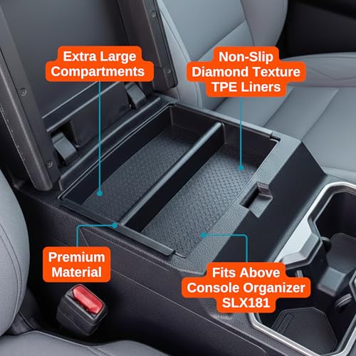 Vehicle OCD – Center Console Organizer Tray for Tacoma (2024-2026) – Made in USA - SLX182 - size: 2024-2026, style: Tray