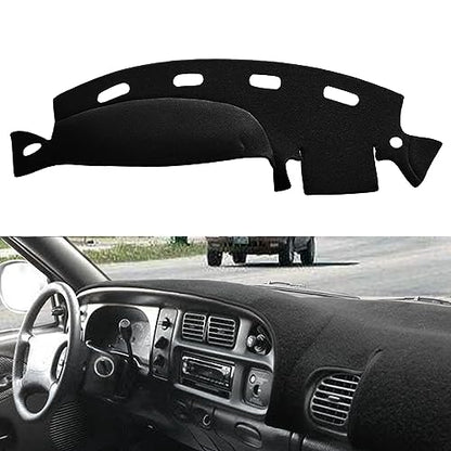 Yiz Dashboard Cover Dash Cover Mat Pad Custom Fit for Dodge Ram 1500 2500 3500 1998 1999 2000 2001 (98-01Black) Y21 - color: 98-01Black