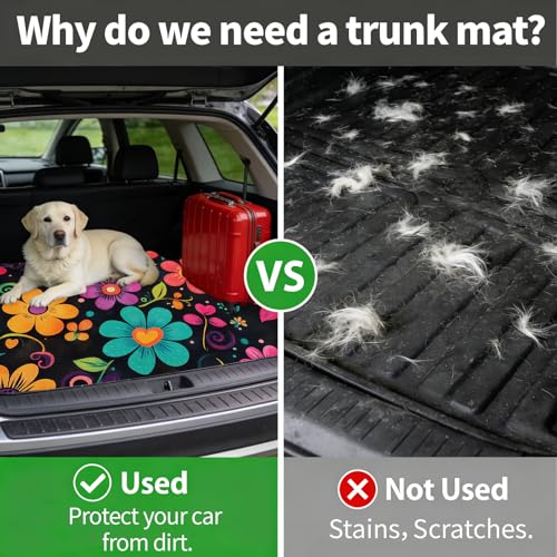 Automotive Floor Mats 5 Pcs, Universal Car Floor Mats,Floral Car Mats, Flower Car Accessory for SUVs/Sedan/Wagons, Durable Protective Mat, Trunk Liner for Families/Travel Enthusiasts - style: Bundle99
