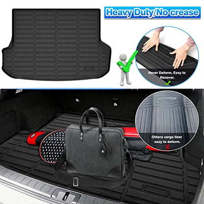 Cartist Custom Fit for Cargo Liner 2016-2022 Lexus RX350/RX450h (Not for RX350L & RX450hL) All Weather Trunk Mat Anti-Slip TPE Rear Trunk Floor Mat Waterproof - size: 4)Lexus RX350/RX450h【2016-2022】