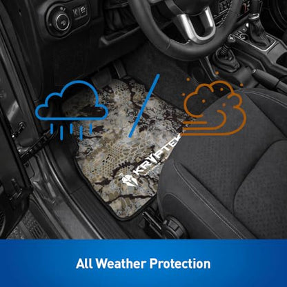 Coverking Universal Car Floor Mats Set of 2 (Front Driver and Passenger) Kryptek Skyfall Camo - All-Weather Protection for Mud, Dirt, Rain, Spills, Non-Slip Backing, Fits Cars Trucks SUVs Jeeps - style: Kryptek Skyfall