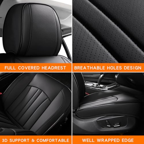 Front Car Seat Covers,Car Seat Protector Waterproof,Seat Covers Front Set, Car Seat Protectors,Automotive Seat Covers Fit for Most Cars Black