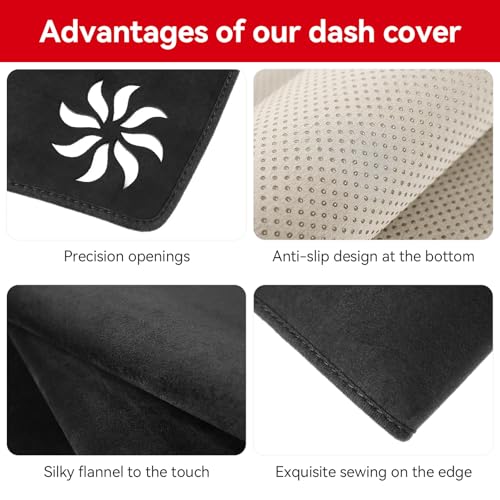 Dash Cover for Honda CRV 2022 2021 2020 2019 2018 2017 Hybrid (Include HEV) Accessories Flannel Dashboard Cover Dash Mat Center Console Cover Sunshield Protector Pad - size: for Honda 2017-2022 CRV