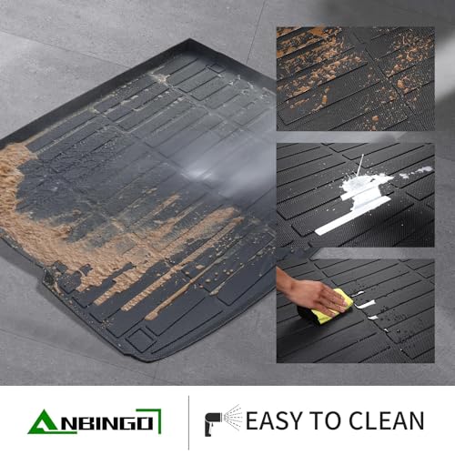 ANBINGO®Floor Mats Fit for Hyundai Kona 2018-2023 (No for EV)&Cargo LinerAll Weather Mats for 2019 Kona TPE Car Mat Rugs for 2020 Kona Rubber Trunk Carpet for 2021 Kona Automotive