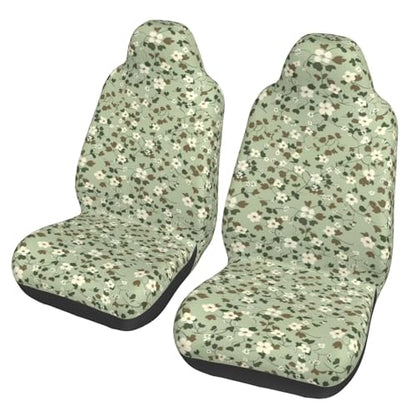 Green Leaf Seat Covers Cute Bucket Seat Cover Universial Fit for SUV Truck Van Sedans Auto Accessories Bucket Seat Covers Protectors Women Girls Men Set of 2 - color: Green Leaf