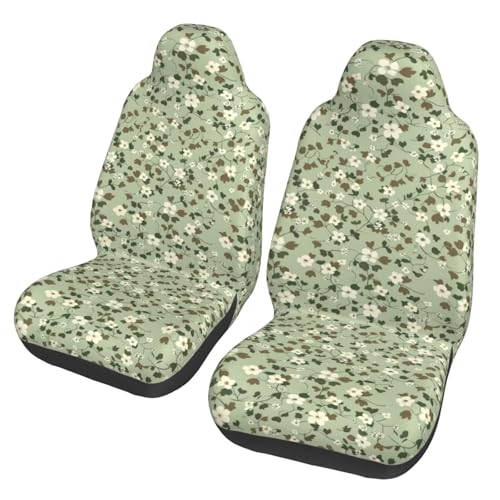 Green Leaf Seat Covers Cute Bucket Seat Cover Universial Fit for SUV Truck Van Sedans Auto Accessories Bucket Seat Covers Protectors Women Girls Men Set of 2 - color: Green Leaf