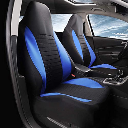 AUTOYOUTH Car Seat Covers - Bucket Seat Cover Seat Achieve The Perfect Combination of Style and Protection with Universal Fit Seat Covers for Sedan, Truck, SUV(Black Blue)… - color: Black & Blue