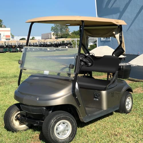 Golf Cart Front Seat Covers Staple On Replacement for EZGO TXT 1995-2013 Golf Cart Black Micro Fiber Leather Seat Cover - color: Black, size: EZGO TXT 1995-2013