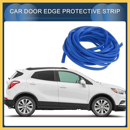 Universal Car Door Edge Guards, Exterior 19.69ft U-Shaped Door Scratch Protection Guard PVC Blue, 1 Pc Auto Replacement Parts