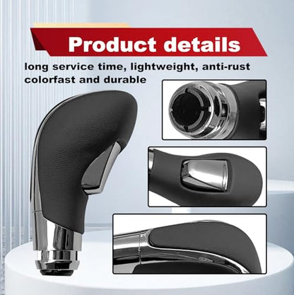 Automatic Gear Stick Shift Knob Compatible with 2012-2017 Buick Verano Car Gear Shift Knob Leather Car Stick Lever Gear Shifter Knob Cover Head Handle Lever(Black) - color: black