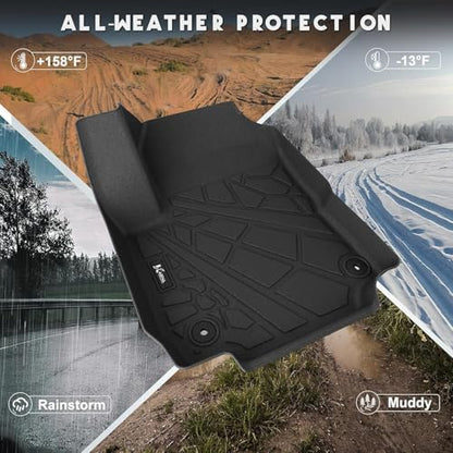 KARPAL Floor Mats for 2018-2024 Chevy Equinox (Not for EV) & GMC Terrain, All-Weather TPE Custom Fit Floor Liners Car Accessories