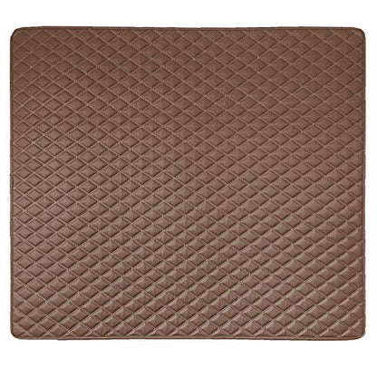 FH Group F16501BROWN-46 Deluxe Heavy Duty Faux Leather Diamond Pattern Multi-Purpose Brown Automotive Cargo Liner fits most Cars, SUVs, and Trucks, 46 inches - color: Brown, size: 40 x 46 Inches