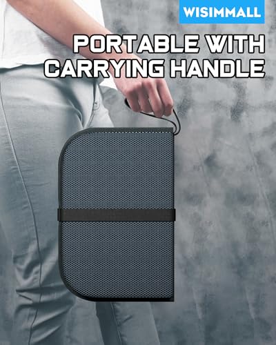 WISIMMALL Gel Seat Cushion, Portable Travel Cushion for Long Sitting, Thick & Foldable, 14.5" x 10.5" Large Size Chair Seat Cushion for Office Chair Car Wheelchair, Relief Sciatica Coccyx Pain