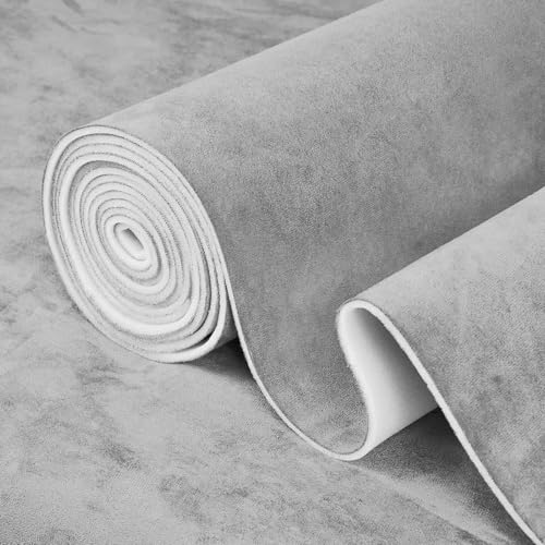 Suede Headliner Fabric, 36" L×60" W Grey Car Headliner Material, Tela para Tapizar Techo de Auto, Suede Wrap Car Interior, Auto Head Liner for Truck, Foam Backed Automotive Headliner Fabric - color: Gray, size: 36"L×60"W