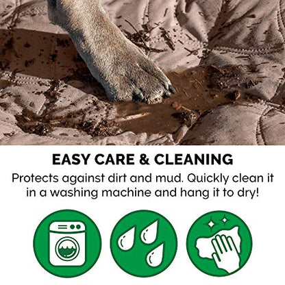 Furhaven Waterproof & Non-Slip Twin Size Mattress Cover Protector for Dogs & Cats, Washable, For Beds, Couches, & Car Seats - Quilted Twill Blanket Mattress Cover - Brownstone, Small/Twin Size