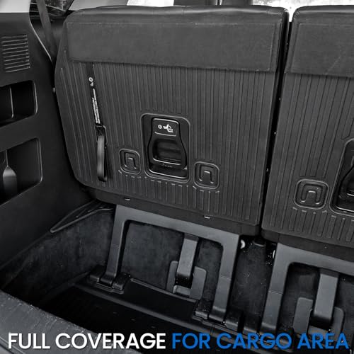 Cargo Lower Mat Backrest Mats for 2022-2025 2026 Kia Carnival, All Weather TPE Seat Back Liners Trunk Lower Well Mat Cargo Liner Accessories (Backrest Mats for 3rd-Row+ Cargo Lower Mat)