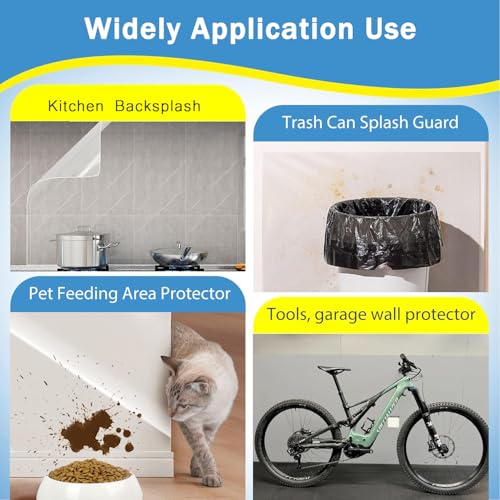 Clear Wall Protector, Adhesive-Free Cover for Kitchen & Office from Bin, Chair Back, Furniture, Door, Pet, Electrostatic Wall Protective Film (15.7in*9.84ft) - size: 15.7in*9.84ft