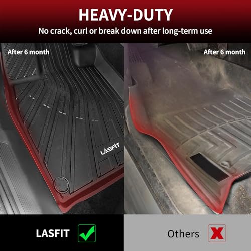 LASFIT Floor Mats & Cargo Mats for Volkswagen ID.4 2021-2026, All Weather TPE Custom Fit Floor Liners for VW ID.4 1st & 2nd Row Car Mats & Trunk Mats, Black - size: 2)2021-2026|For VW ID.4|Floor & Cargo