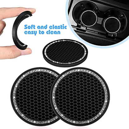Cute Fluffy Steering Wheel Cover Set for Women, YUNXNYC 1 Set 8 Pieces Fluffy Car Accessories Set Soft Fuzzy Handbrake Cover Gear Shift Cover Fur Seat Belt Shoulder Pads Furry Ball Key Chain (Black) - color: Black