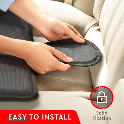 Helteko Carseat Protector with Thickest Padding, 2 Pack Auto Seat Pad from Waterproof & Stain Resistant for Child Baby , Kick Mat Material for Leather and Fabric Seat