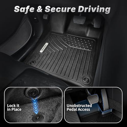 OEDRO Floor Mats Fit for 2012-2017 Chevy Equinox L/LS/LT/LTZ/Premier & 12-17 GMC Terrain SL/SLE/SLT/Denali, TPE All-Weather Custom Fit Floor Liners Waterproof, 1st & 2nd Row Car Mats Accessories Black - style: 12-17 Equinox/Terrain 1st & 2nd Row
