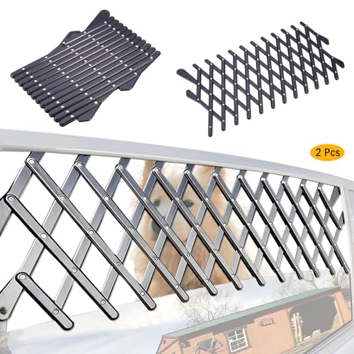 XianghuangTechnology Window Pet Gate, Universal Pet Dog Puppy Ventilation Grill Mesh Vent Guard Safe Car Window Protection Mesh for Cars, Trucks & SUV - 2 Pack
