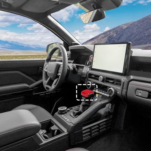 Jimen Fit for Toyota 4Runner 2024-2025, Automatic Gear Shifter Knob Cover Interior Trim Accessories (Red) - color: Red