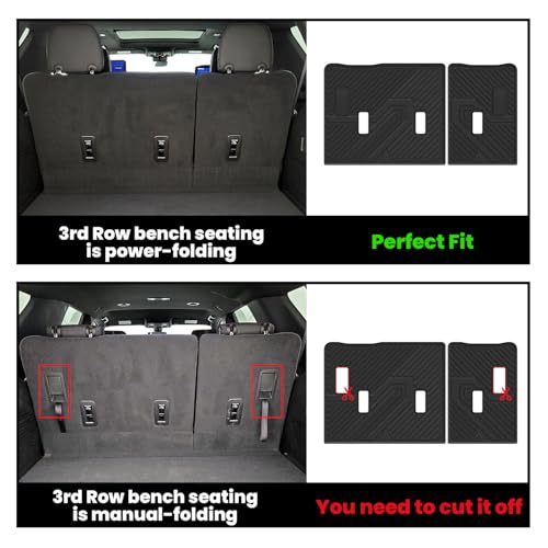 LASFIT Trunk Mat with 3rd Row Backrest Mat 2021-2026 for Chevrolet Chevy Suburban/GMC Yukon XL (Only Yukon XL, Not Fit Yukon)/Cadillac Escalade ESV (Only Escalade ESV, Not Fit Escalade) - size: Cargo for Suburban/Escalade ESV/Yukon XL 2021-2026