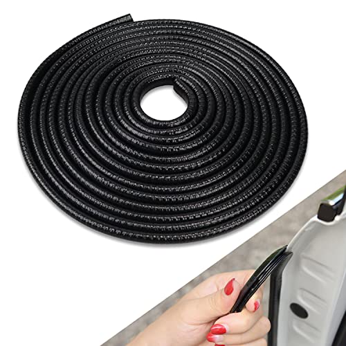 16.4FT Car Door Edge Guards,U Shape Edge Trim Rubber Anti-Collision Seal Protector Fit for Most Universal Vehicle (Black) - color: BLACK, size: 16.4FT(5m)