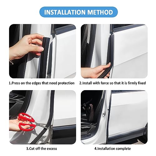 40Ft Car Door Seal Strip,U-Shaped Automotive Weather Stripping Rubber Seal Strip with Metal Clips,Universal Push-in Car Door Edge Guards Fits Car Boat RV Truck Home (40Ft) - color: 40Ft
