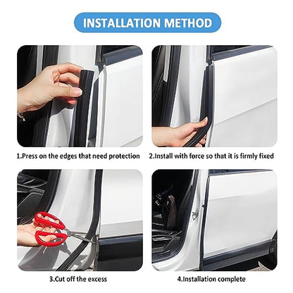 40Ft Car Door Seal Strip,U-Shaped Automotive Weather Stripping Rubber Seal Strip with Metal Clips,Universal Push-in Car Door Edge Guards Fits Car Boat RV Truck Home (40Ft) - color: 40Ft