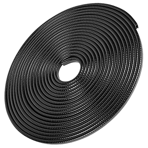 16.4 Ft(5M) Car Door Edge Guards U Shape Edge Trim Rubber Seal Protector Car Door Protector Car Protection Door Edge Anti-Collision Rubber Clips Fit for Most Car - color: Black, size: 16.4FT