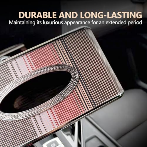 Car Tissue Holder, Faux Leather Visor Tissue Box Holder with Secure Clip, Hanging Tissue Dispenser for Sun Visor or Seat Back, Easy Access Organizer, Fits Most Cars SUVs Trucks (Hanging) - style: Hanging