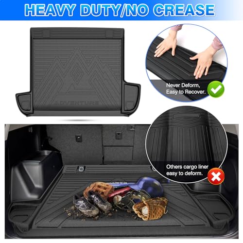 Cartist Cargo Liner Fits for Toyota 4runner 2010-2024 (No 3rd Seat or No Sliding Cargo Deck) Accessories All Weather Rear Trunk Liner for 4runner Cargo Mat Heavy Duty - size: 2)Toyota 4runner 2010-2024