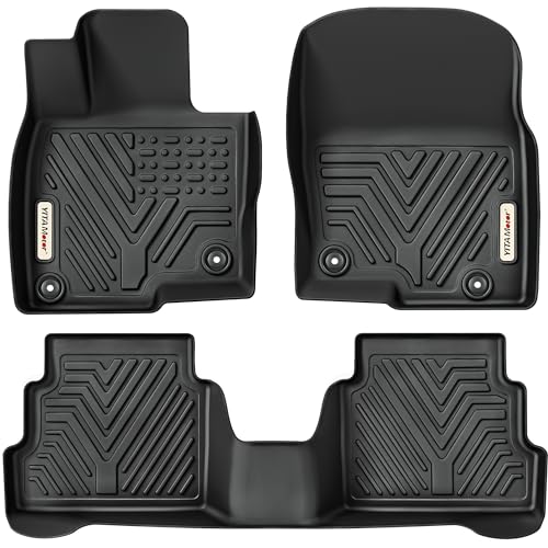 YITAMOTOR Floor Mats Fit for 2017-2025 Mazda CX-5, TPE All Weather Custom Fit Floor Liners for Mazda CX5 Accessories, Automotive 1st & 2nd Row Mat Car Mats Set, Black - style: 17-25 Mazda CX-5 1st & 2nd Row