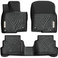 YITAMOTOR Floor Mats Fit for 2017-2025 Mazda CX-5, TPE All Weather Custom Fit Floor Liners for Mazda CX5 Accessories, Automotive 1st & 2nd Row Mat Car Mats Set, Black - style: 17-25 Mazda CX-5 1st & 2nd Row