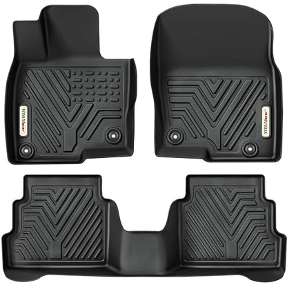 YITAMOTOR Floor Mats Fit for 2017-2025 Mazda CX-5, TPE All Weather Custom Fit Floor Liners for Mazda CX5 Accessories, Automotive 1st & 2nd Row Mat Car Mats Set, Black - style: 17-25 Mazda CX-5 1st & 2nd Row