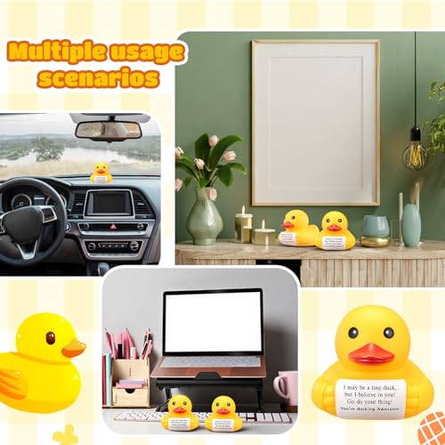 Civaner 7 Inch Emotional Giant Rubber Duck with Positive Message Thank You Gifts Motivational Rubber Duck Gift for Desk, Office, Home Decor Graduation(I Believe in You) - style: I Believe in You