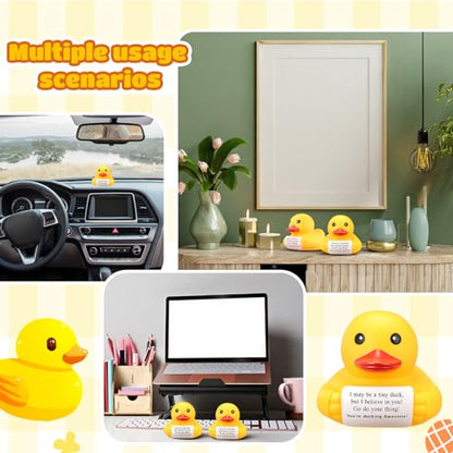 Civaner 7 Inch Emotional Giant Rubber Duck with Positive Message Thank You Gifts Motivational Rubber Duck Gift for Desk, Office, Home Decor Graduation(I Believe in You) - style: I Believe in You