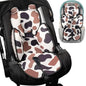 3in1 Baby Car Seat Head Body Support,Soft Breathable Infant Car Seat Insert Newborn Boy Girl,Reversible Cotton-Minnky Carseat Head Support Pillow Cushion for Infant Stroller,Swing,Bouncer(Grey)