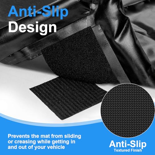 MIALUTY® Garage Floor Mat,(8'6" x 20'),Heavy Duty PVC Under Car Containment Mat with Raised Edge Waterproof Oil-Proof Non-Slip Against Snow Rain Mud All-Weather Easy to Clean - size: 8'6" x 20'